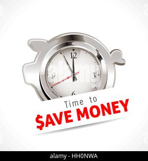 Stopwatch - Time for savings Stock Vector