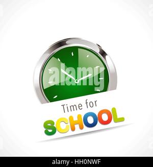 Stopwatch - Time for school Stock Vector