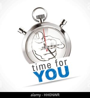 Stopwatch - time for YOU Stock Vector