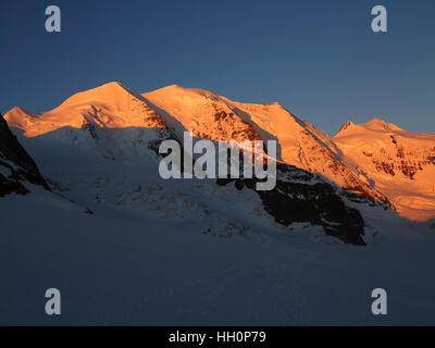 Piz Palu, Bernina Alps, St. Moritz, Switzerland Stock Photo