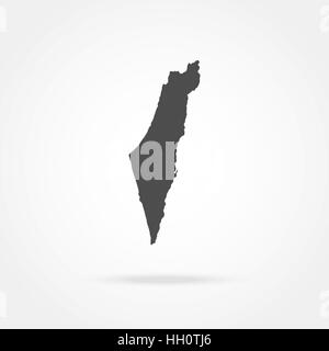 Map of Israel Stock Vector