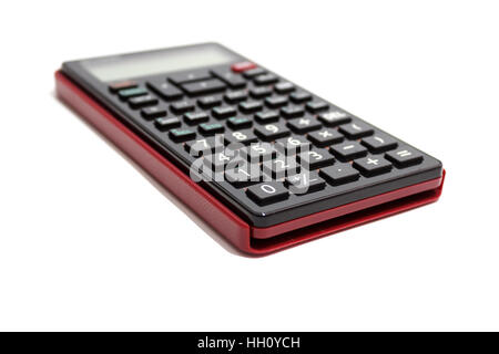 Black calculator isolated on white background Stock Photo
