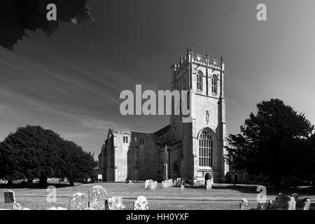 Summer view over Christchurch Priory, Christchurch town, Dorset County; England, Britain, UK Stock Photo