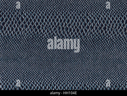 full frame scaled abstract dark blue reptile skin surface Stock Photo