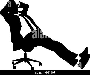 business man sitting on chair Stock Vector