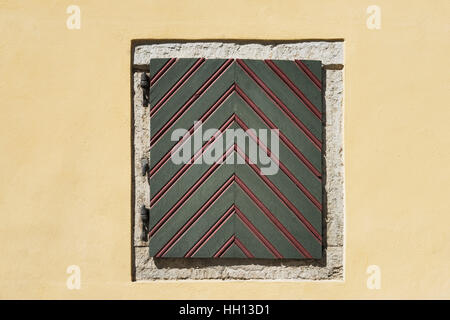 A closed window with window shutter in the old town of Tallinn, Estonia, Baltic States, Europe Stock Photo