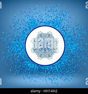 Winter Snowflake Round Banner Stock Vector