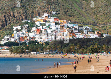 Canary Islands, Tenerife, Playa de Las Teresitas Stock Photo