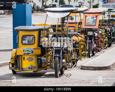 Three wheel motorcycle taxis in General Santos City on Mindanao, The ...