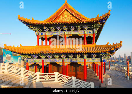 Chinese temple yinchuan ningxia china hi-res stock