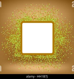 White Square Banner on Orange Gradient Background Stock Vector