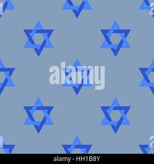 Stars of David Isolated Seamless Pattern Stock Vector