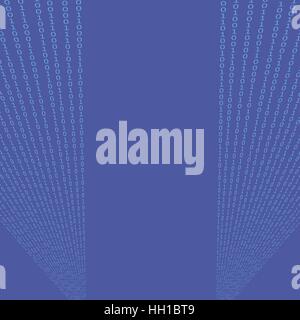 Binary Code Blue Background. Stock Vector