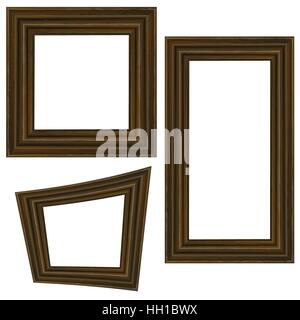 Set of Different Wooden Frames Stock Vector