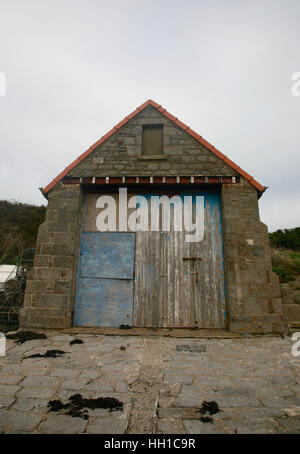 The old lifeboat station at Moelfre, Anglesey, North Wales Stock Photo