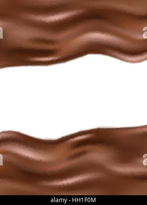 Wavy chocolate background. EPS 10 Stock Vector
