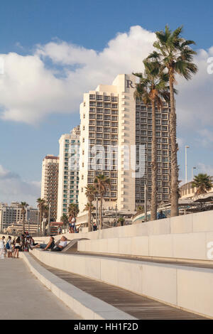 Tel Aviv beachfront, Israel Stock Photo