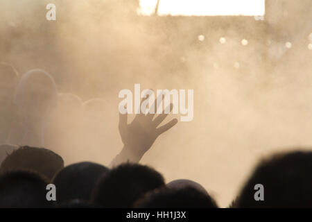 Hands above the Ba scrum, Kirkwall New Year Ba game