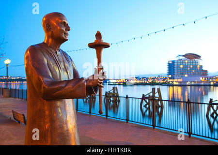 World Harmony Peace Statue, Cardiff Bay, Wales, UK Stock Photo