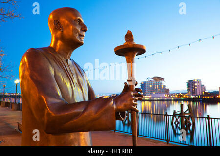World Harmony Peace Statue, Cardiff Bay, Wales, UK Stock Photo