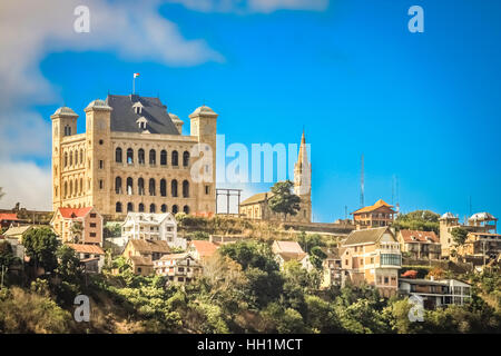 Rova Palace - former Royal Palace from where Malagasy kings and queens ruled, situated on top of a hill in central Antananarivo Stock Photo