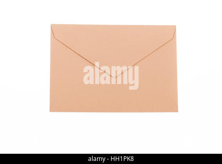 brown envelope isolated on white background Stock Photo