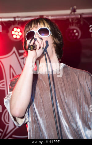 London, UK. 15th Jan, 2017. The Shimmer Band perform at London's Nambucca for This Feeling night. It is a British indie psychedelic rock band from Bristol, elected as the best emerging band of 2016. Credit: Alberto Pezzali/Pacific Press/Alamy Live News Stock Photo