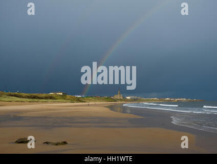 Tynemouth Lido at sunrise as a storm comes in. Stock Photo