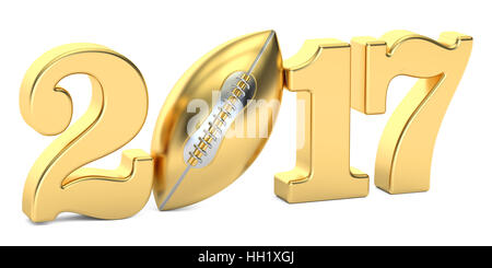 American football 2017 concept, 3D rendering Stock Photo