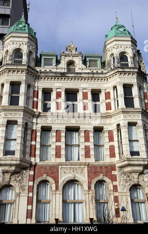 Historic National Bank building on the High Street in Belfast Stock Photo