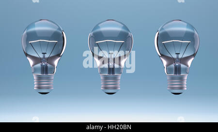 three light bulbs Stock Photo