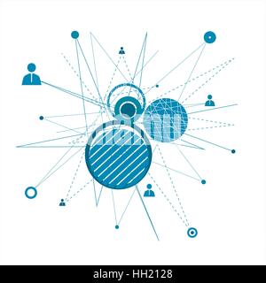 Abstract partical structure Stock Vector