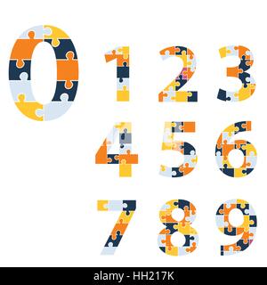 Numbers set. Vector illustration. Stock Vector