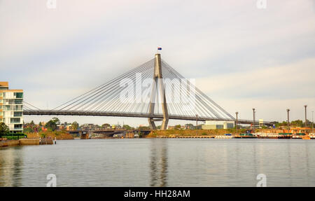 Anzac Bridge in Sydney, Australia Stock Photo