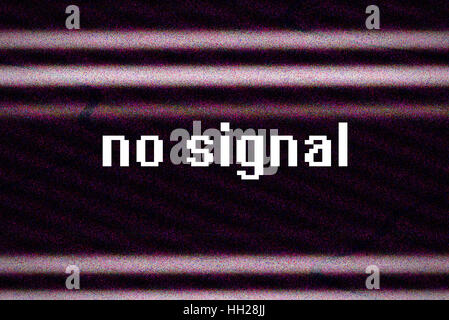 No signal, television broadcast glitch, abstract technology background Stock Photo