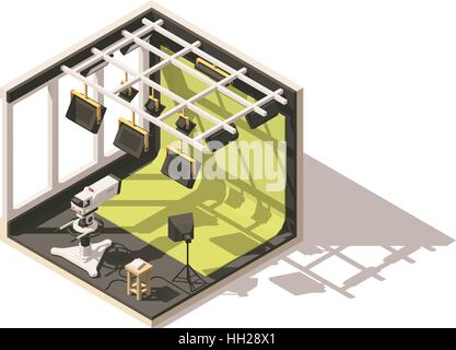 Vector isometric low poly recording studio icon Stock Vector Image ...
