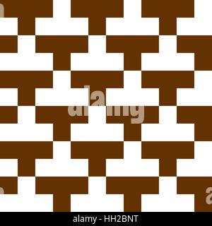 Short letter T tile pattern - seamless editable repeating vector background wallpaper Stock Vector