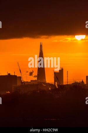 Sunrise over london Stock Photo