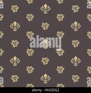 Seamless Vector Pattern With Royal Lily Stock Vector