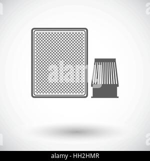 Automotive filter. Single flat icon on white background. Vector illustration. Stock Vector