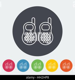 Baby monitor icon. Thin line flat vector related icon for web and mobile applications. It can be used as - logo, pictogram, icon, infographic element. Stock Vector