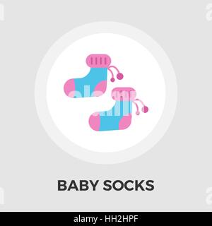 Children socks Icon Vector. Flat icon isolated on the white background. Editable EPS file. Vector illustration. Stock Vector