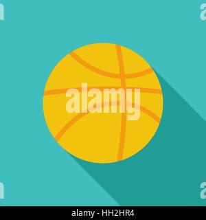 Basketball icon. Flat vector related icon with long shadow for web and mobile applications. It can be used as - logo, pictogram, icon, infographic ele Stock Vector