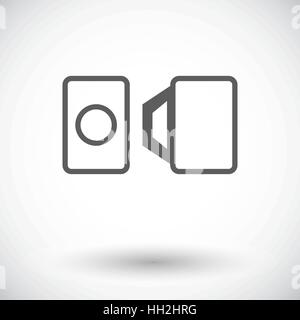 Belt. Single flat icon on white background. Vector illustration. Stock Vector