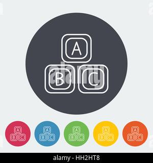 Blocks icon. Thin line flat vector related icon for web and mobile applications. It can be used as - logo, pictogram, icon, infographic element. Vecto Stock Vector
