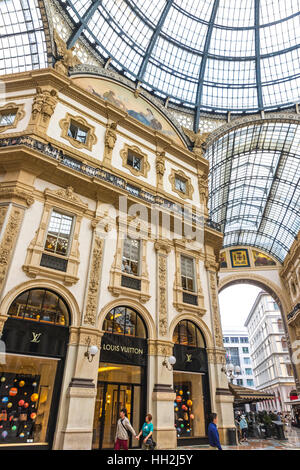 Galleria Vittorio Emanuele shopping Center in Milan, Italy Stock Photo