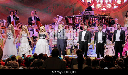 Andre Rieu and the Johann Strauss Orchestra Performing at Liverpool Echo Arena  Featuring: Andre Rieu, Johann Strauss Orchestra Where: Liverpool, United Kingdom When: 15 Dec 2016 Stock Photo