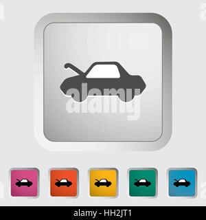 Car hood release button. Single icon. Vector illustration. Stock Vector