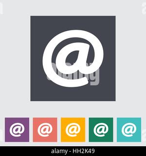 Email flat single icon. Vector illustration. Stock Vector