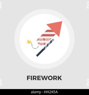 Firework icon vector. Flat icon isolated on the white background. Editable EPS file. Vector illustration. Stock Vector